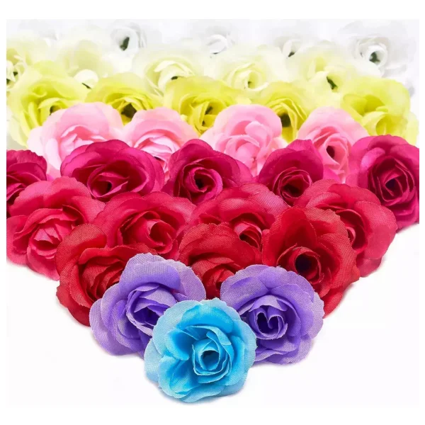 Mini Rosas Flores Artificiales Decoracion Pack X250