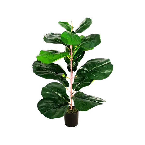 Planta Artificial 60cm Ficus Decoracion Interior Exterior Color Verde Oscuro