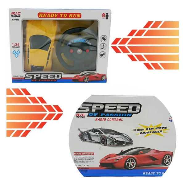 Auto De Carrera Deportivo A Control Remoto Radio Escala 1:24