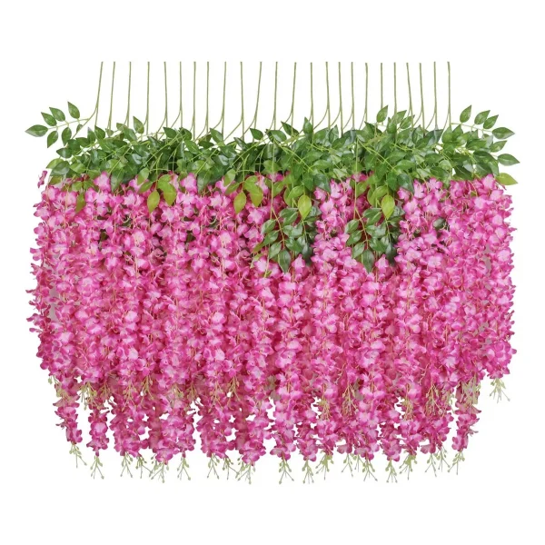 Flores Artificiales Vara Pack X12 Enredadera Colgante Guia