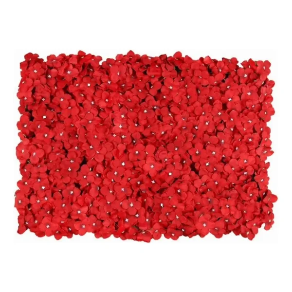 Panel Muro Jardín Vertical Deco Flores Artificiales Pack X6 Rojo