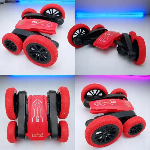 Auto A Control Remoto Stunt Car Giro 360 Acrobacias Pro Rojo Stunt Car