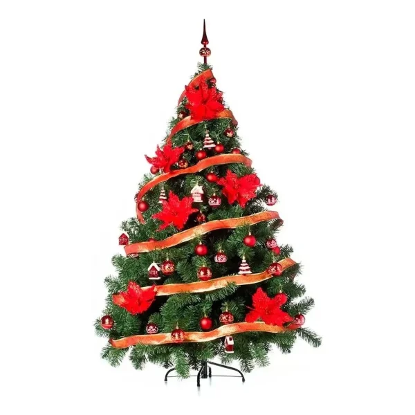 Arbol de Navidad Montañes Deluxe 2,10mts Con Adornos Kit X72