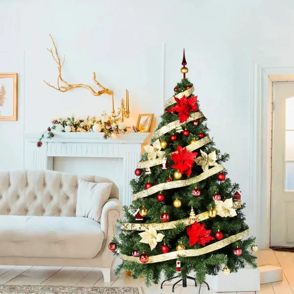 Arbol de Navidad Montañes Deluxe 2,10mts Con Adornos Kit X72
