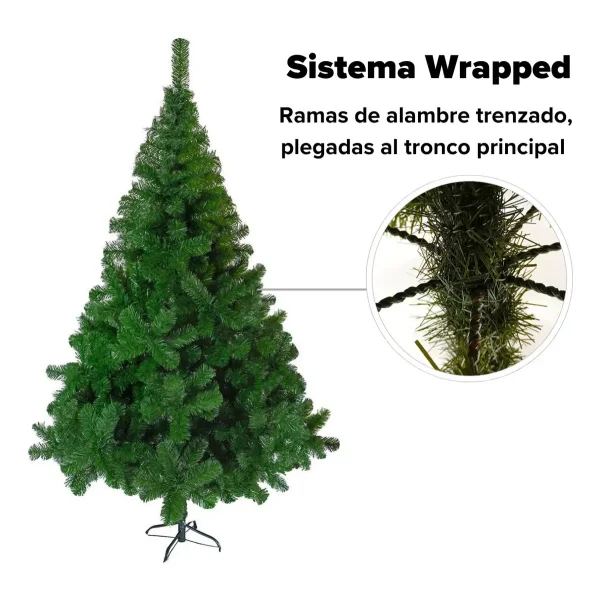 Arbolito Navidad Tronador De Lujo 1.80mts Decoración Color Verde