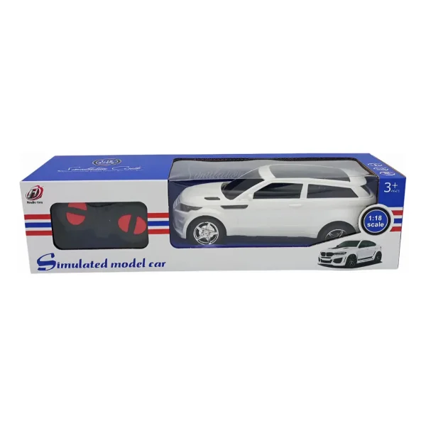 Auto Sport A Radio Control Remoto Land Rover Escala 1:18 Blanco Deportivo De Carrera
