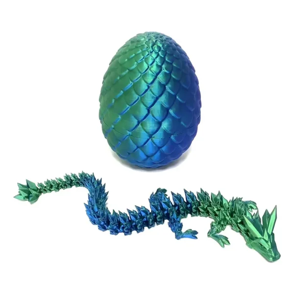 Dragón Articulado 3d Huevo Sorpresa 10cm Figura Coleccion
