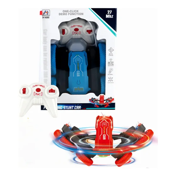 Auto A Control Remoto Stunt Car Giro 360 Acrobacias Pro Rojo Stunt Car