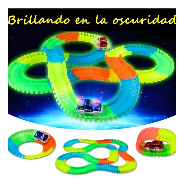 Pista Luminosa Flexible 56 Piezas Con Auto Led