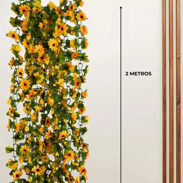 Enredadera Jardin Vertical Guirnalda Girasoles 2m Pack X6 Verde