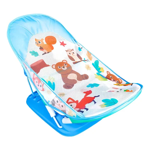 Silla De Baño Plegable Mecedora Celeste Para Bebes