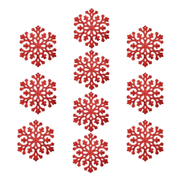 Adorno Colgante Copo De Nieve Decoración Arbol Navidad X10u