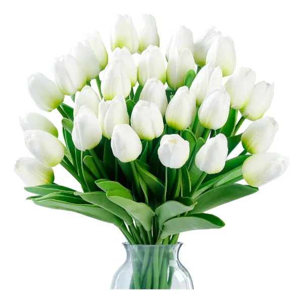 Tulipan Artificial Flores Artificiales Decoracion Ramo X5