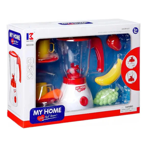 Licuadora Juguete Cocina Con Sonido Color Rojo 3 Años
