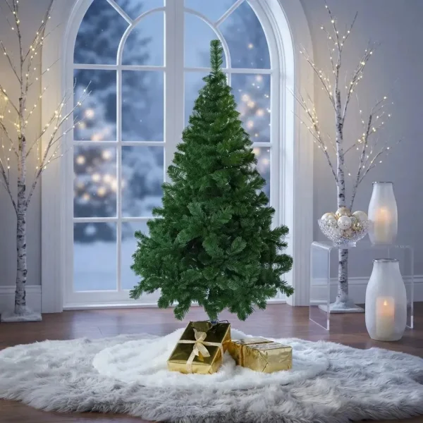 Arbol De navidad Tronador De Lujo Verde 1.20mts Base Metal