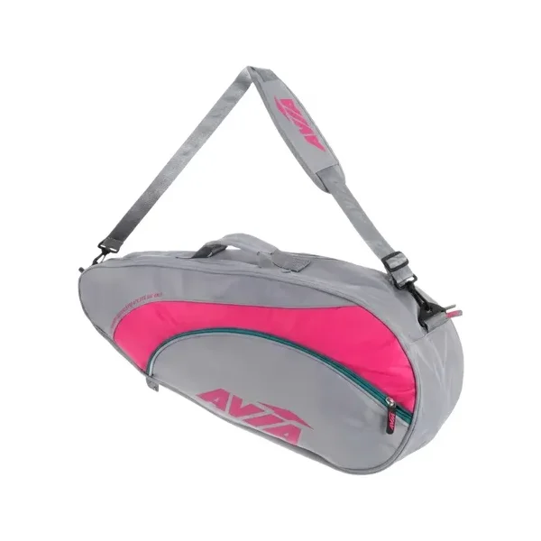 Bolso Deportivo Padel Raquetero Paletero Paletas Grande Gris Claro
