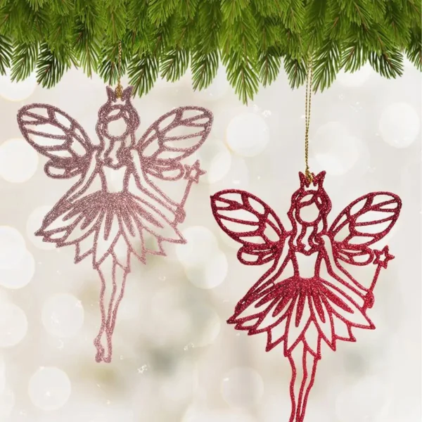 Adornos Navideños Hadas Para Arbolito De Navidad 15cm X4u