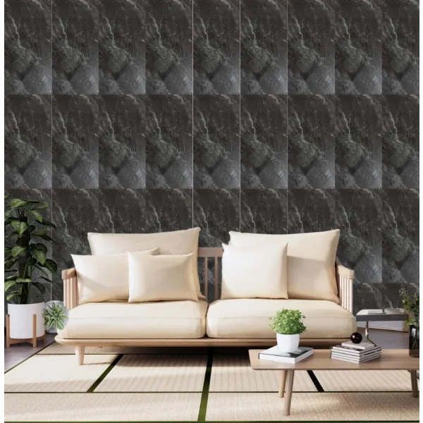 Revestimiento Pared Simil Mármol Pe Autoadhesivo Pack X20 Blanco Veteado