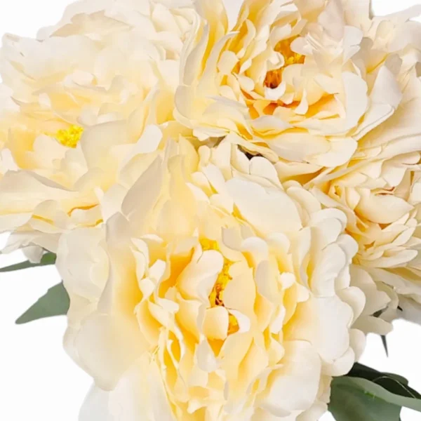 Ramo De Peonias Pack X3 Flores Artificiales 40cm Deco Hogar Champagne
