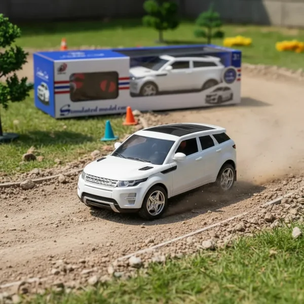 Auto Sport A Radio Control Remoto Land Rover Escala 1:18 Blanco Deportivo De Carrera