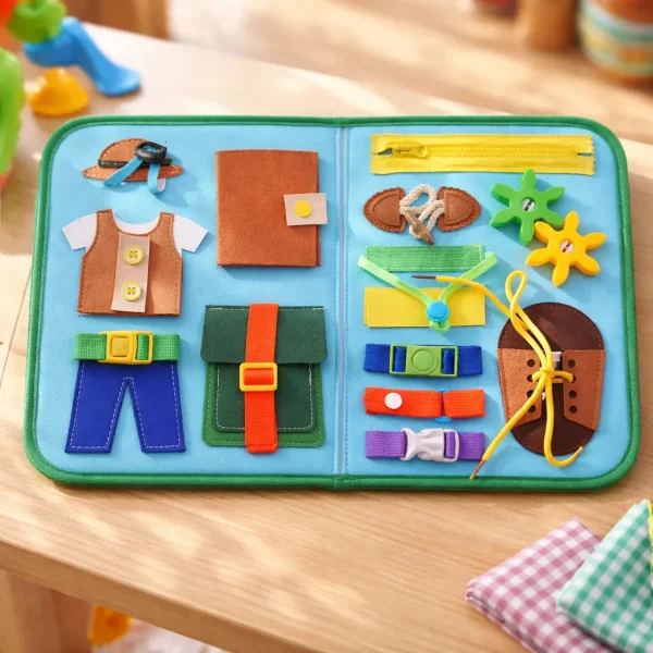 Valija Sensorial Actividades Montessori Dinosaurios Niños Multicolor