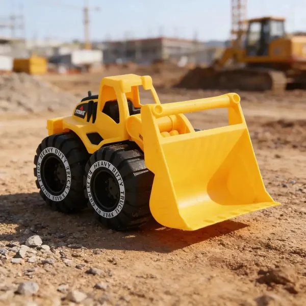 Excavadora Juguete Friccion Amarillo Truck 25cm