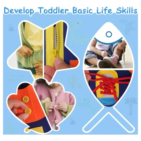 Valija Sensorial Actividades Montessori Dinosaurios Niños Multicolor