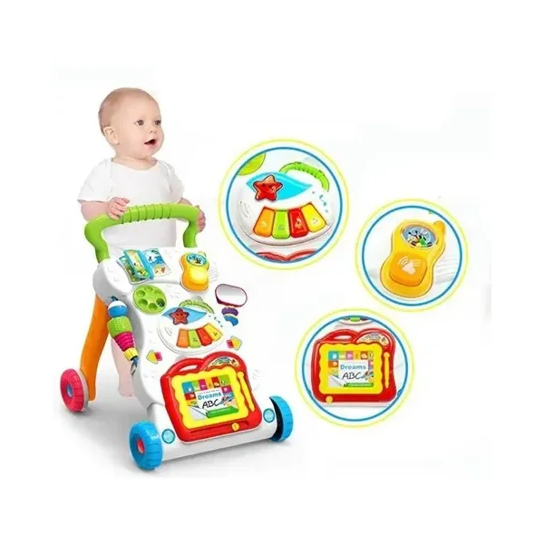 Andador Musical 3 En 1 Bebe Con Luz Y Sonido