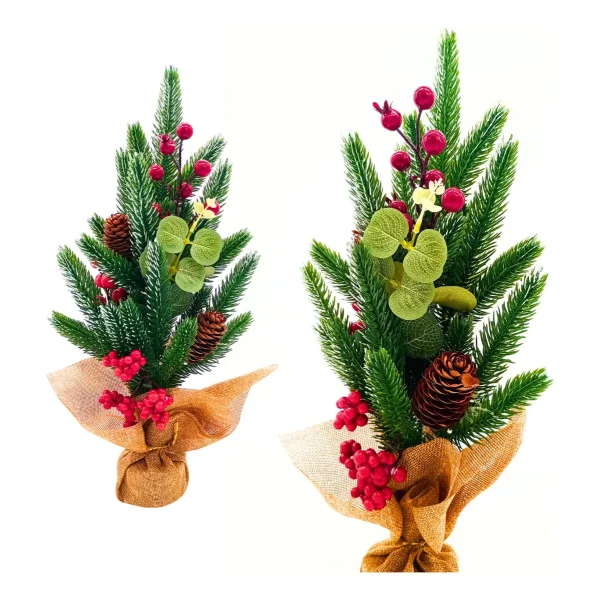 Arbol De Navidad Mini Pino Navideño De Mesa Decorado 40cm Verde