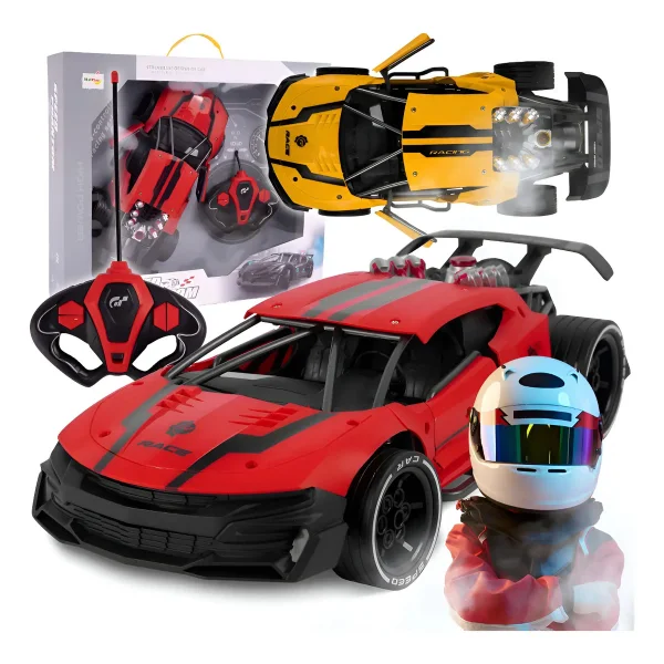 Auto Deportivo A Radio Control Remoto Con Efecto Humo Y Luz