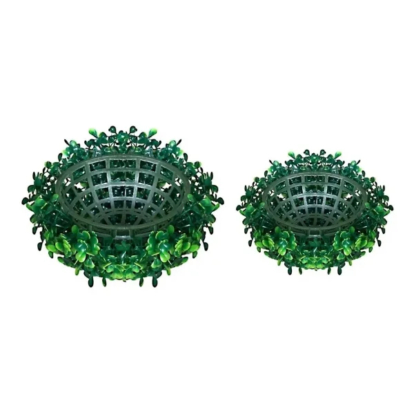 Media Esfera Decoracion Cesped Artificial Arbusto 22cm X5u