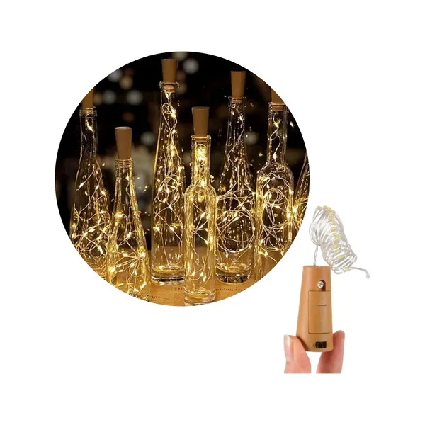 Tira De Luces Alambre Led 3 Mts Corcho Botella Decoracion