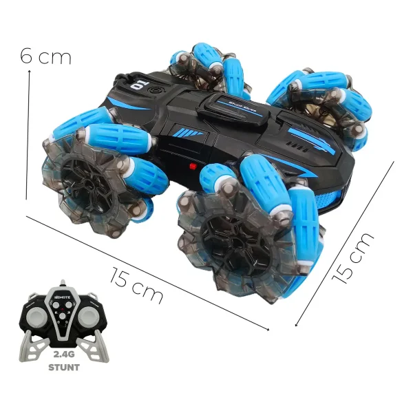 Auto A Control Remoto Acrobatico Vehiculo Luz Led Giro 360°