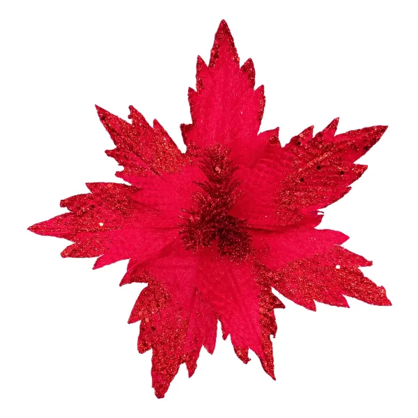 Flor 25cm Azul Arbol De Navidad Adornos Decoracion X4u
