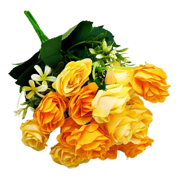 Ramo De Rosas Flores Artificiales Decoracion Pack X4