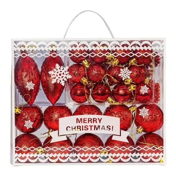 Adornos Navideños Set Decoracion 33u Surtido Navidad Bolas