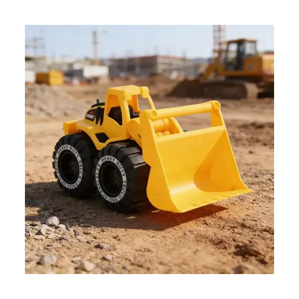 Excavadora Juguete Friccion Amarillo Truck 25cm