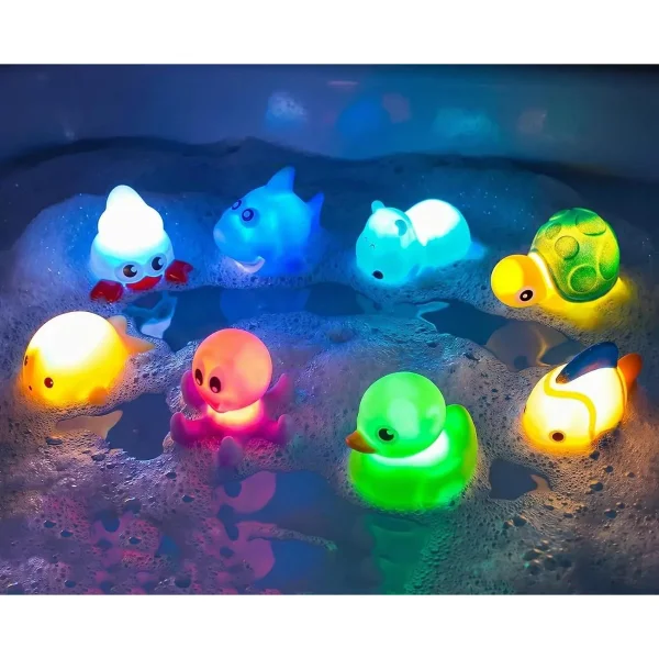 Juguete Bañera Bebé Animales Luz Led Juego Ducha Baño Niños Tiburón