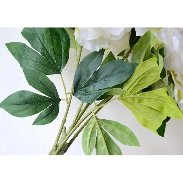 Ramo De Peonias Pack X3 Flores Artificiales 40cm Deco Hogar Champagne