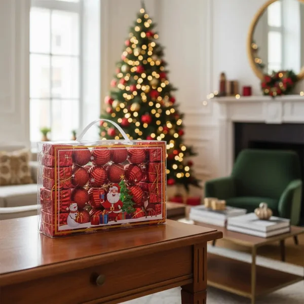 Bolas De Navidad 4cm Valija Adornos Colgante Navideño X24