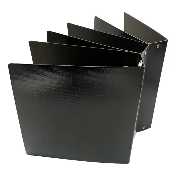 Carpeta Escolar N°3 Avios 3 Anillos 3x40 Fibra Negra Negro