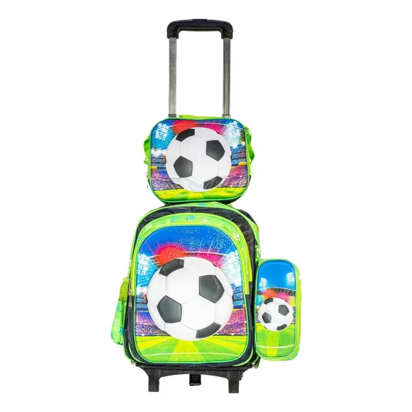 Mochila Carrito Espalda Escolar 2 En 1 Canopla Lunchera Luz