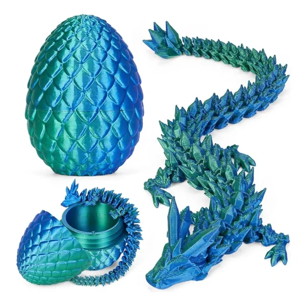 Huevo Sorpresa Dragón Articulado Juguete Niños Colección 3d