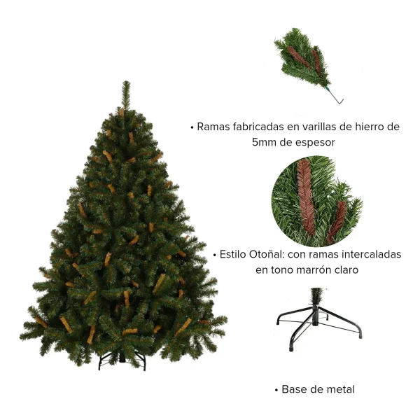 Arbol De Navidad Alpino Verde 2,10mts
