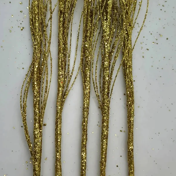 Adorno De Navidad Espiga Decoración Ramas Navideña Pack X5 Dorado Ramas Espiga