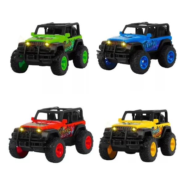 Auto A Friccion Camioneta Off Road 4x4 Luces Sonidos
