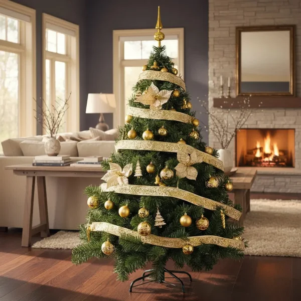Arbol de Navidad Montañes Deluxe 2,10mts Con Adornos Kit X72
