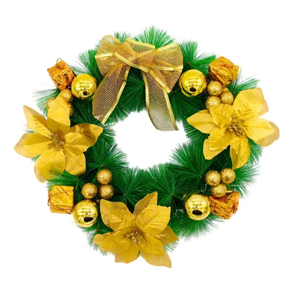 Corona De Navidad Verde Con Bayas  Fabesa (30 )