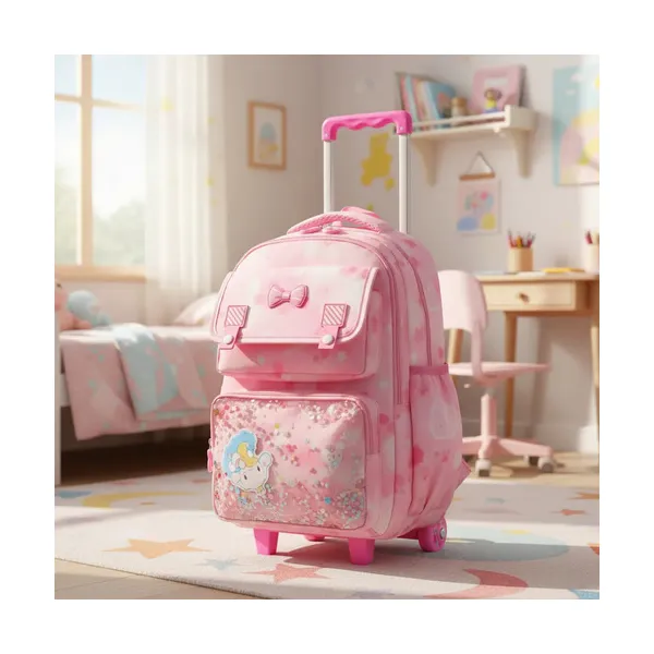 Mochila Escolar Infantil Carrito Con Ruedas Para Niñas Nenas