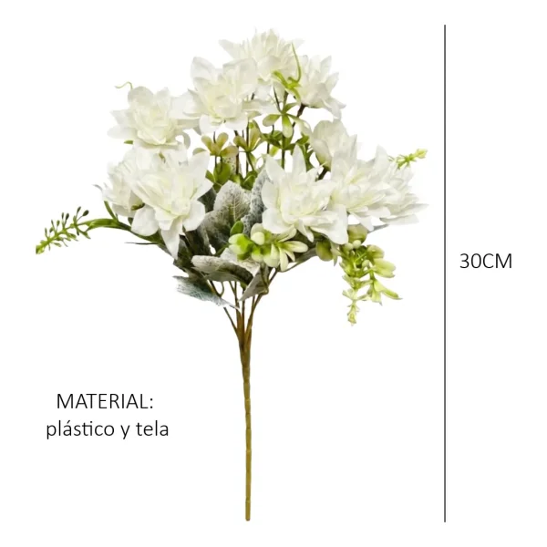 Ramo De Flores Artificiales Dalia 30cm Deco Hogar Pack X6 Naranja